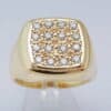 Zware 14 karaat Gouden Diamant - Ring Herenring 16 Diamanten