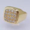 Zware 14 karaat Gouden Diamant - Ring Herenring 16 Diamanten - Afbeelding 4