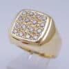 Zware 14 karaat Gouden Diamant - Ring Herenring 16 Diamanten - Afbeelding 3