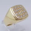 Zware 14 karaat Gouden Diamant - Ring Herenring 16 Diamanten - Afbeelding 2