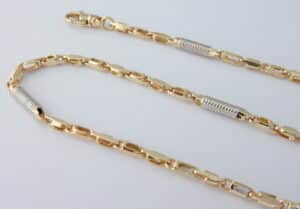 Lange 14 karaat Gouden Ketting Monte Carlo Schakel 62.5 cm