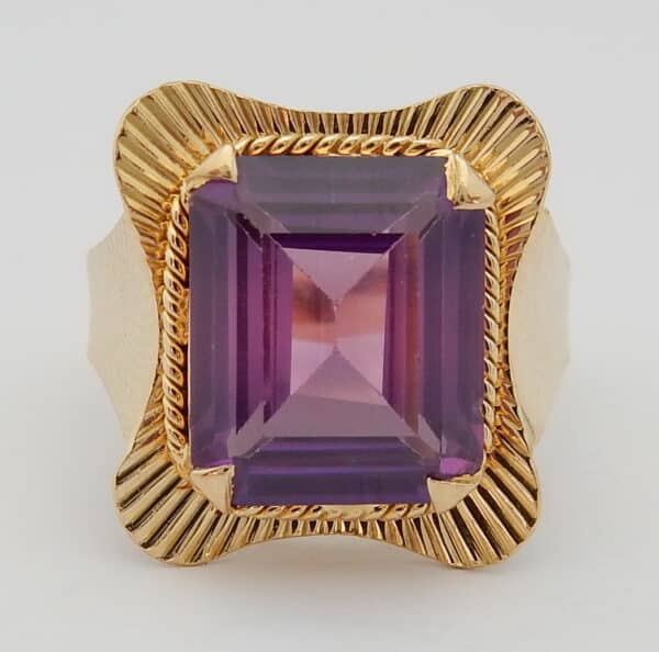 Prachtige 18 karaat Gouden Ring met Amethist edelsteen M16 - Afbeelding 5
