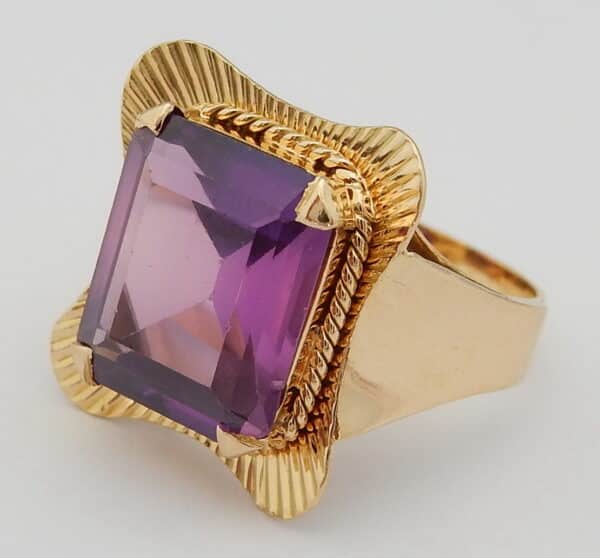 Prachtige 18 karaat Gouden Ring met Amethist edelsteen M16 - Afbeelding 6