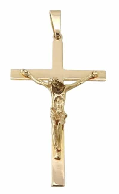 Groot 18 karaat Gouden Kruis Christus Kruisje