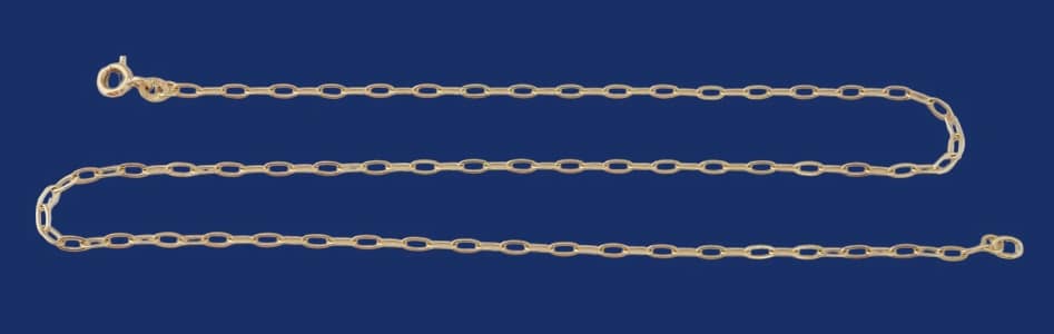 Korte 14 karaat Gouden Ketting Ankerschakel 40cm Halsketting